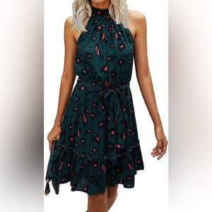 Leopard sleeveless dress nwt